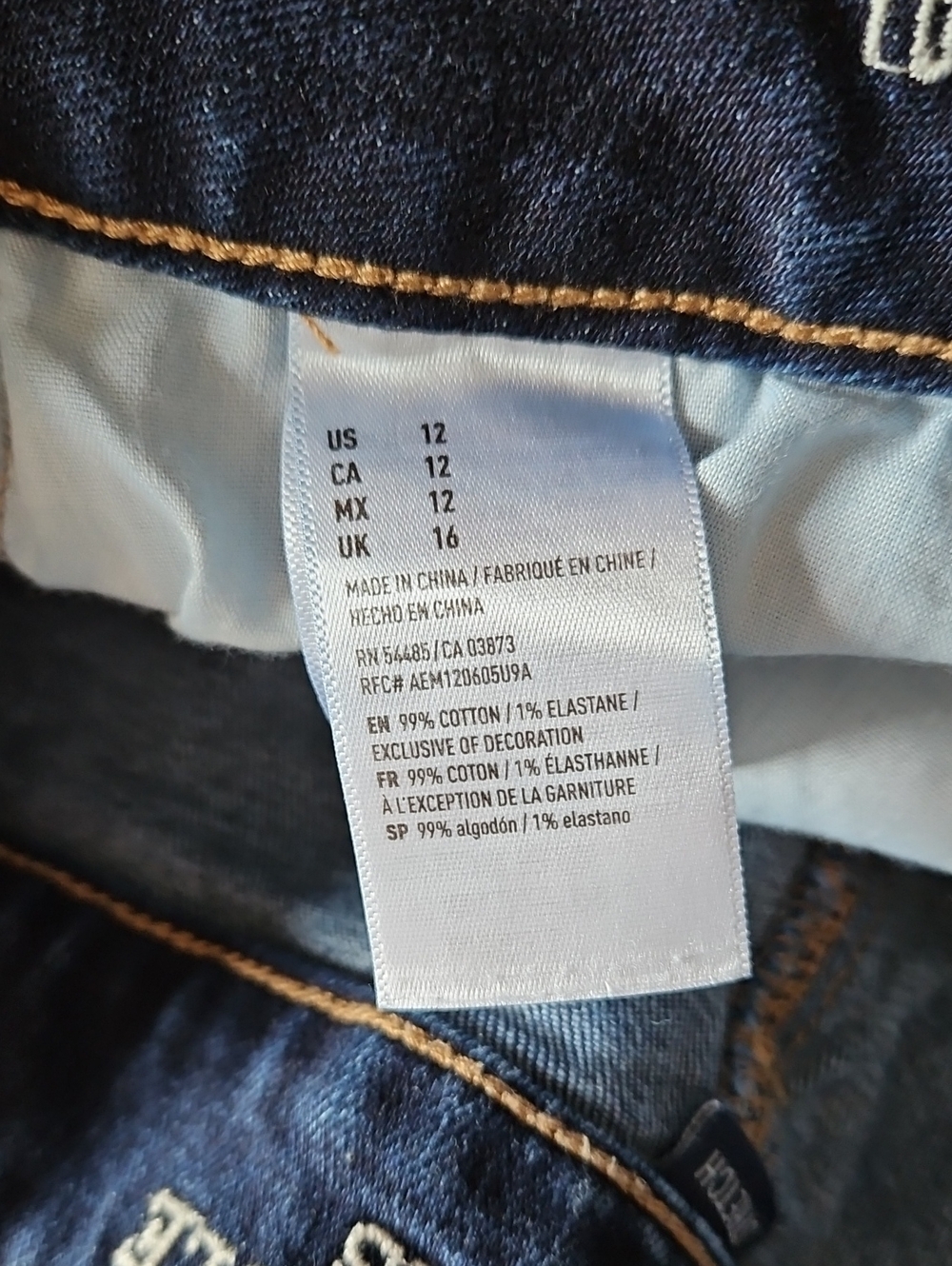 American Eagle Outfitters Distressed Dark Blue Denim Cutoff Shorts - Picture 3 of 3